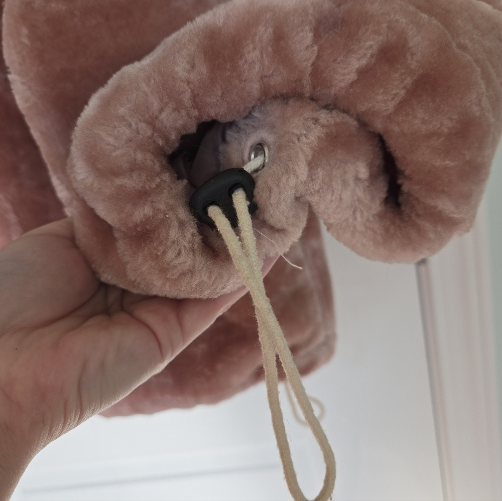Oversized Cozy Pink Fleece Hoodie Size Large - Picture 4 of 7